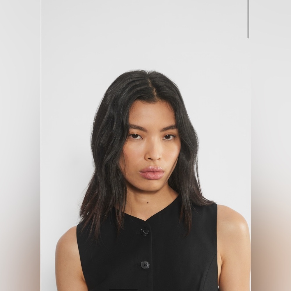 NWT Aritzia Wilfred Regal Wool Vest in Black - Picture 6 of 13